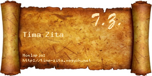 Tima Zita névjegykártya