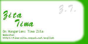 zita tima business card